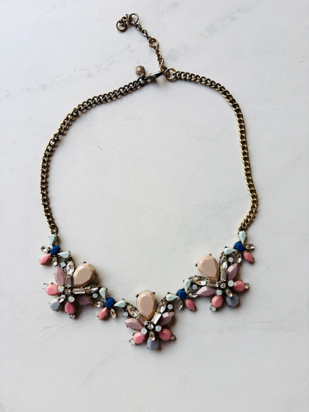 J. Crew Cluster Floral Statement Necklace